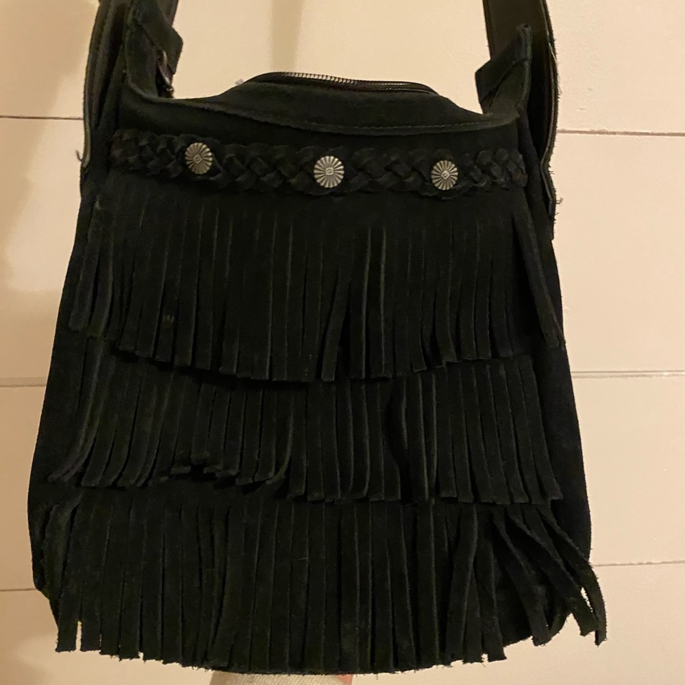 Genuine suede fringe bag. Minnetonka brand.
